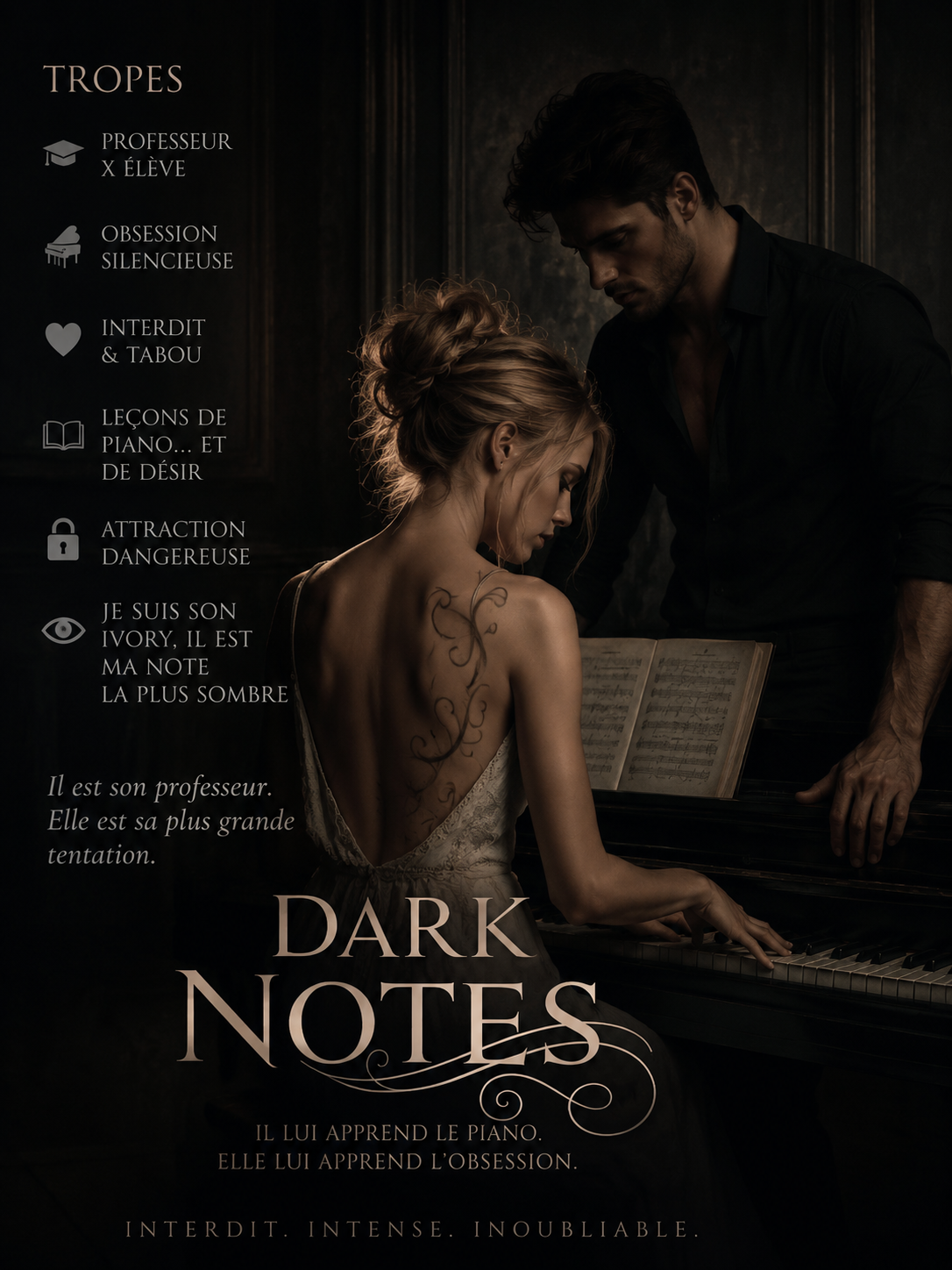 Dark Note, la dark romance prof-élève BDSM